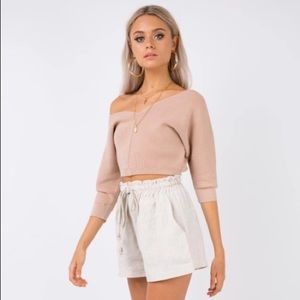 Princess Polly Off the Shoulder Pink Long Sleeve